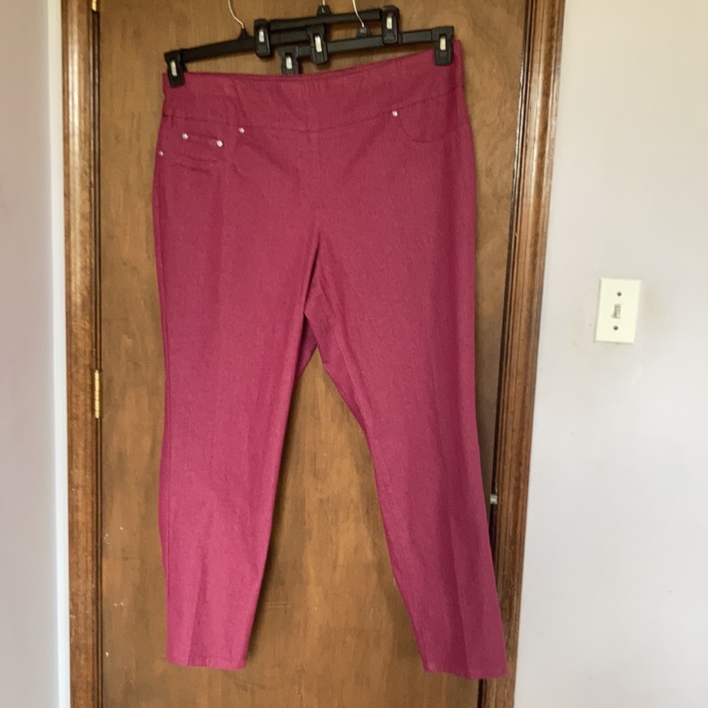 Hearts of Palm pant berry pull on pant size 22W - Picture 10 of 17